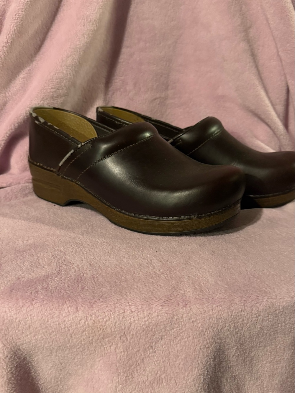Dansko Women's Dark Brown Leather Clogs
